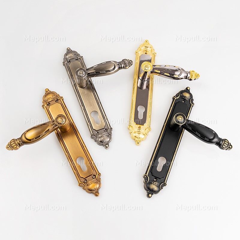 Black Door Handle Lever on Backplate 85352-9352-4 Black Door Handle Lever on Backplate 85352 9352 4