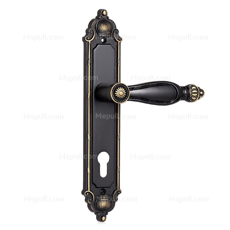 Black Door Handle Lever on Backplate 85352-9352 Black Door Handle Lever on Backplate 85352 9352
