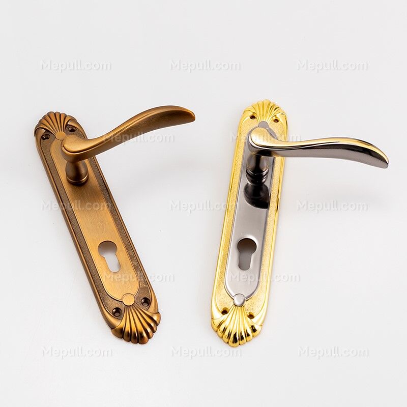 Decorative Etched Aluminum Door Lever Handle in Gold Finish 8570-9171-65 Decorative Etched Aluminum Door Lever Handle in Gold Finish 8570 9171 65