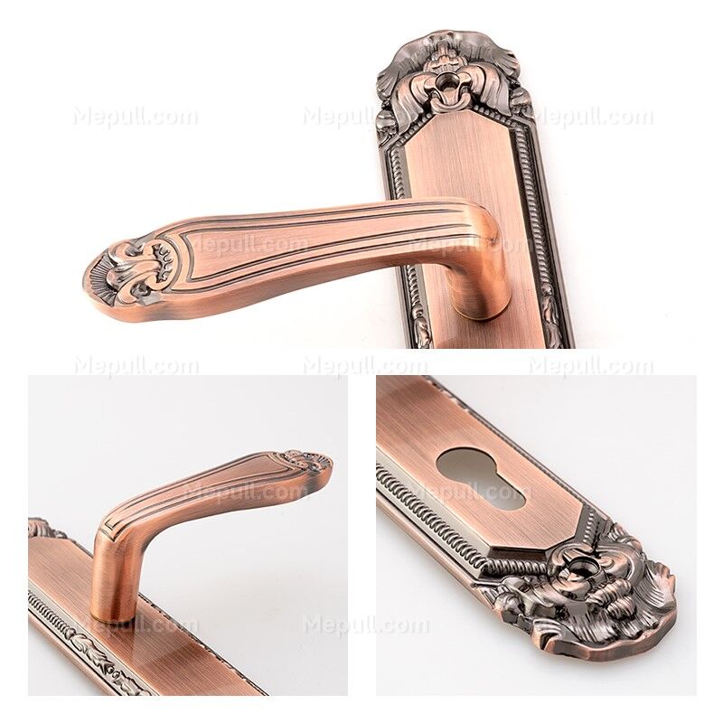 Vintage Red Bronze Geometric Aluminum Door Lever Series 85647-871-3 Vintage Red Bronze Geometric Aluminum Door Lever Series 85647 871 3
